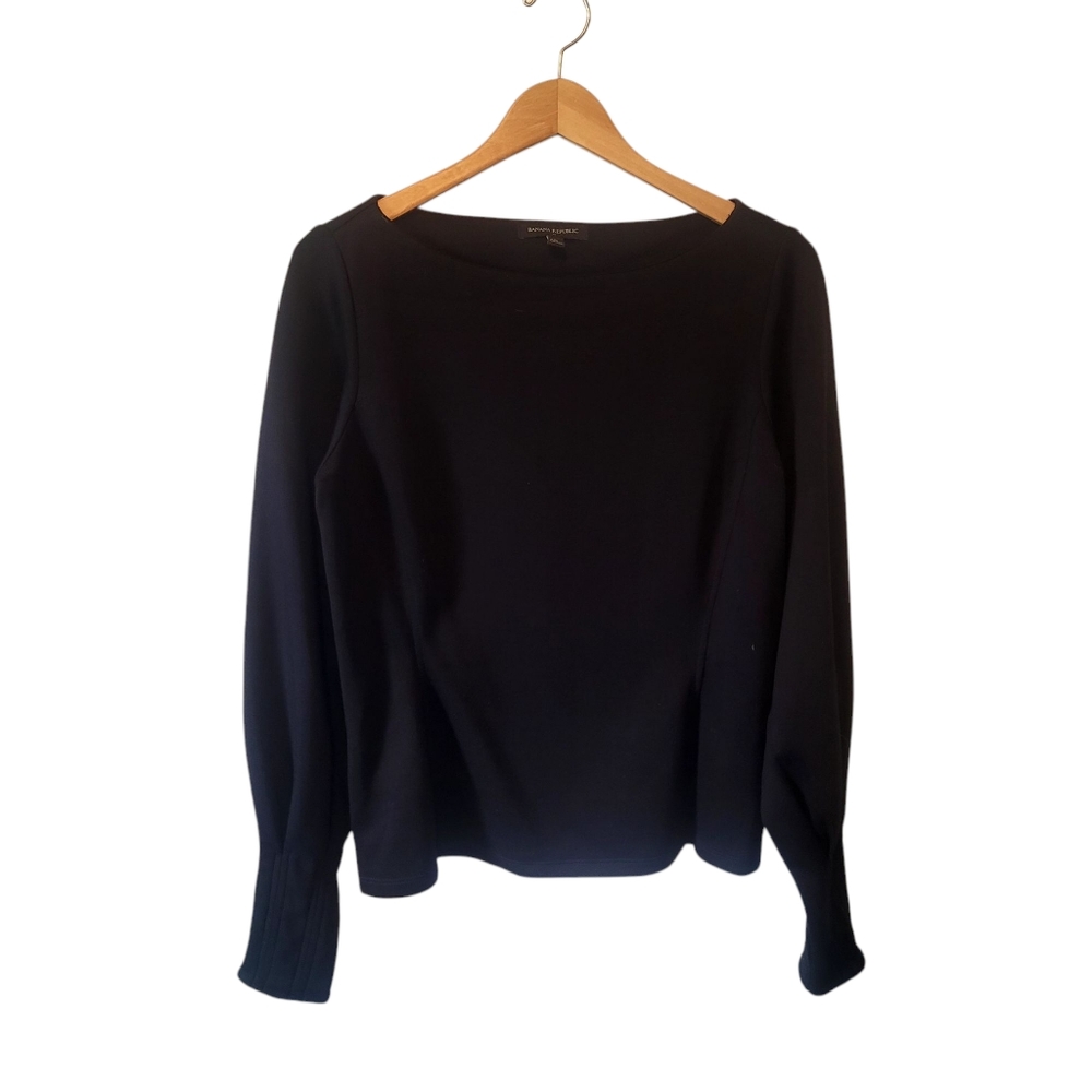 Black Long Sleeve Top BANANA REPUBLIC